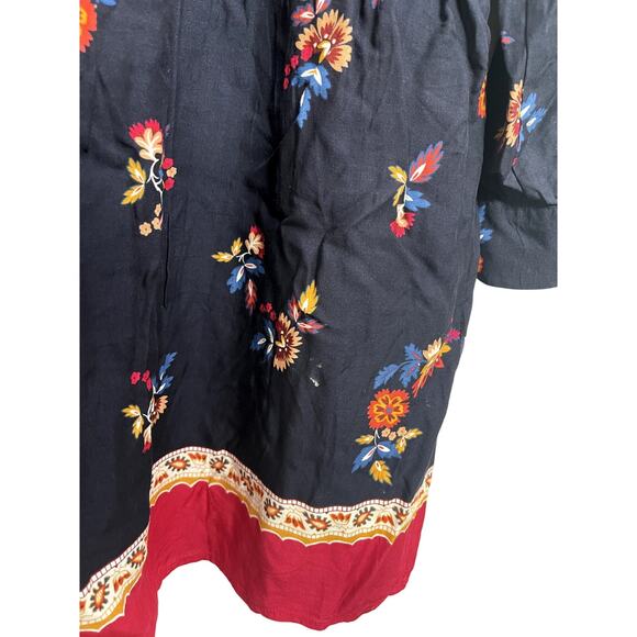 Sezane Daphna Mini Dress Floral Babydoll Boho Hippie Prairie Size 36 (US 4) - Picture 5 of 6